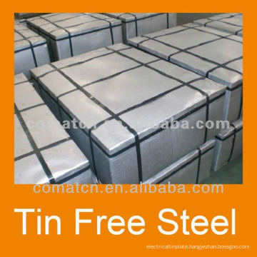 Tin free steel for crown corks production